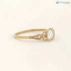 Wild garden leaf vintage solitaire engagement rings DisneyValley