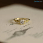 Wild garden leaf vintage solitaire engagement rings DisneyValley