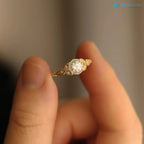 Wild garden leaf vintage solitaire engagement rings DisneyValley