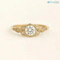 Wild garden leaf vintage solitaire engagement rings DisneyValley