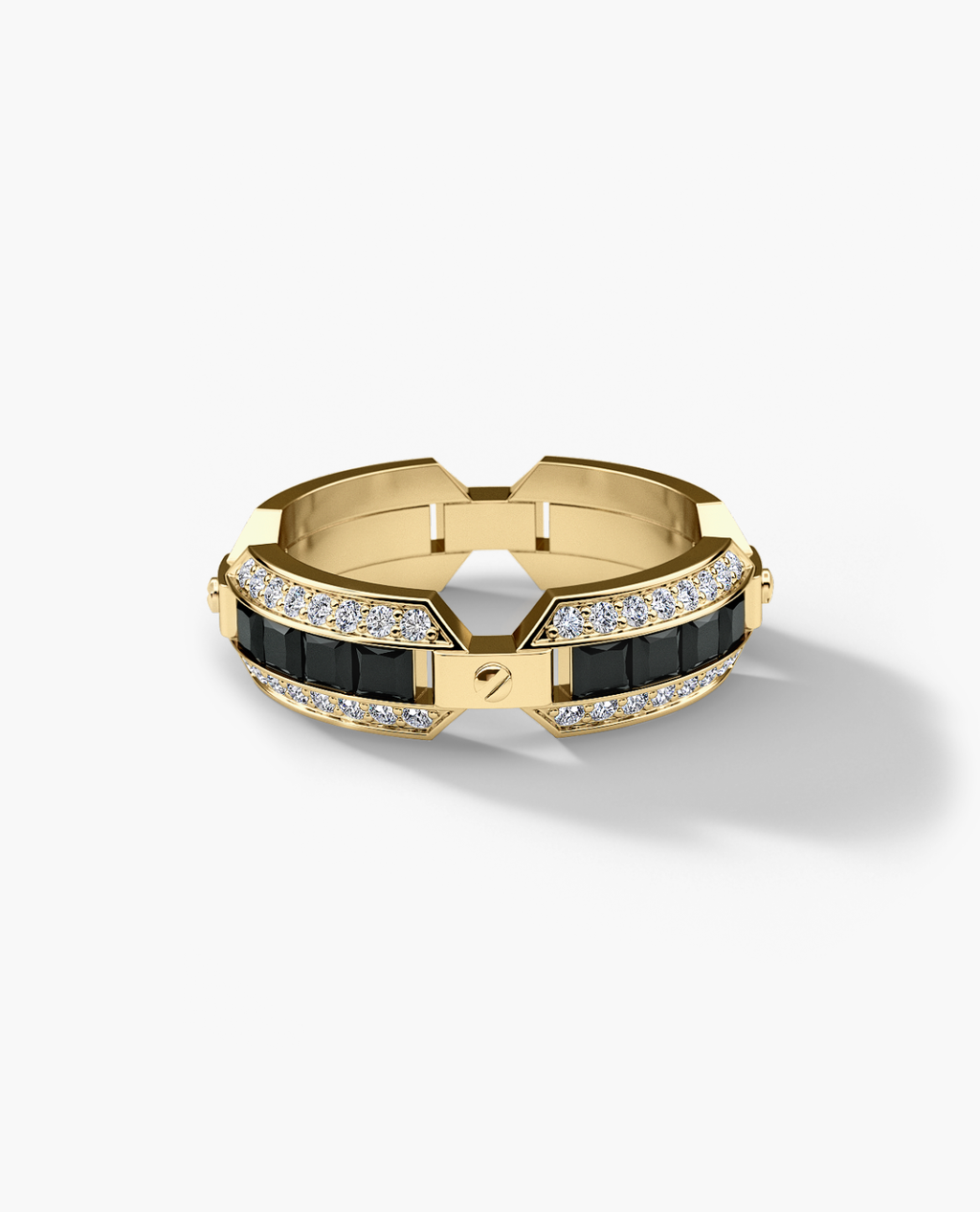EMINENCE Gold Ring with 2.25ct Black & White Diamonds
