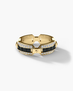 EMINENCE Gold Ring with 2.25ct Black & White Diamonds