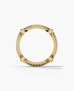 EMINENCE Gold Ring with 2.25ct Black & White Diamonds