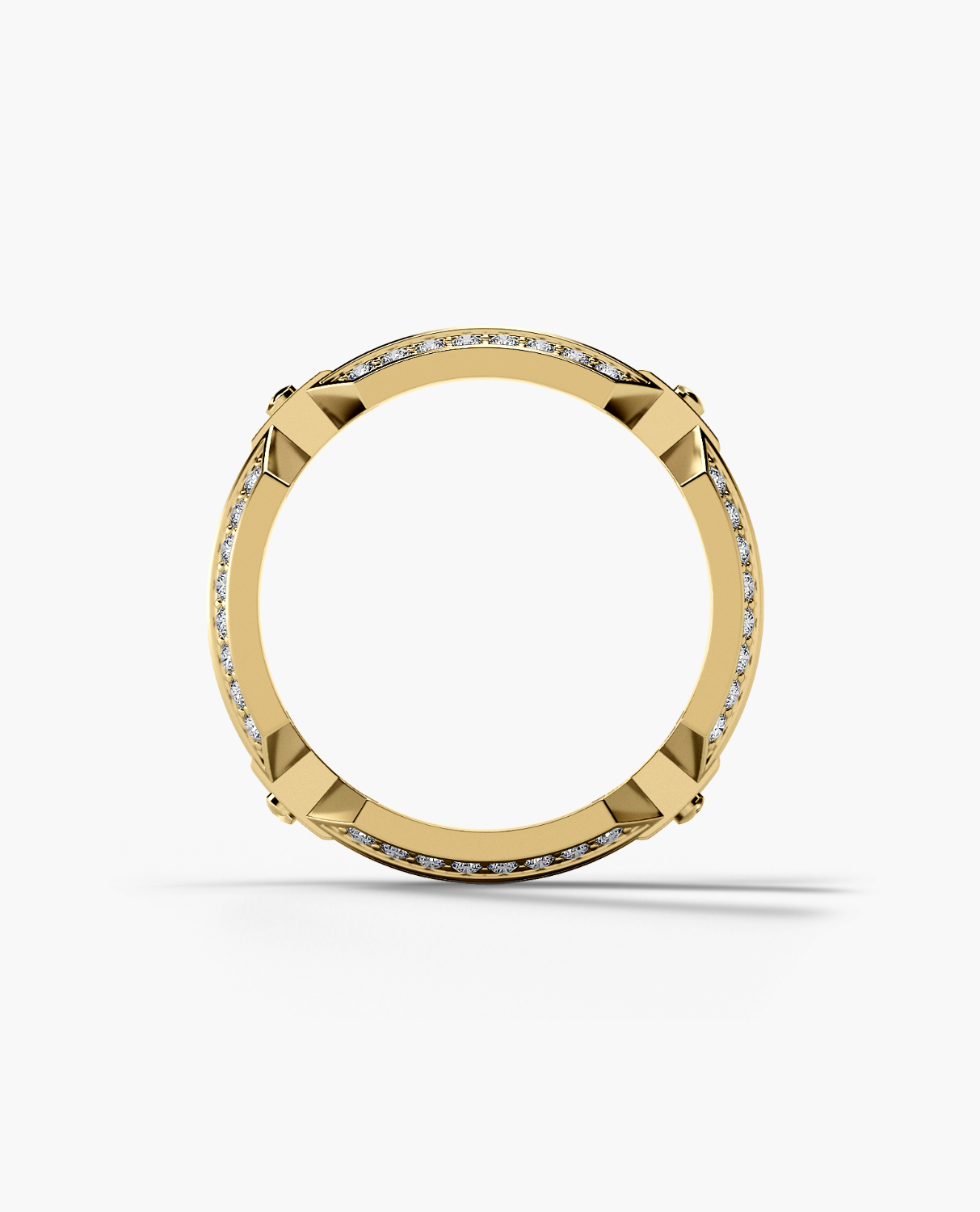 EMINENCE Gold Ring with 2.25ct Black & White Diamonds