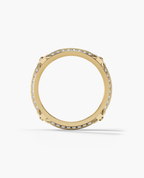 EMINENCE Gold Ring with 2.25ct Black & White Diamonds - Wide Version