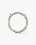 EMINENCE Two-Tone Gold Ring with 2.25ct Black & White Diamonds - Wide Version