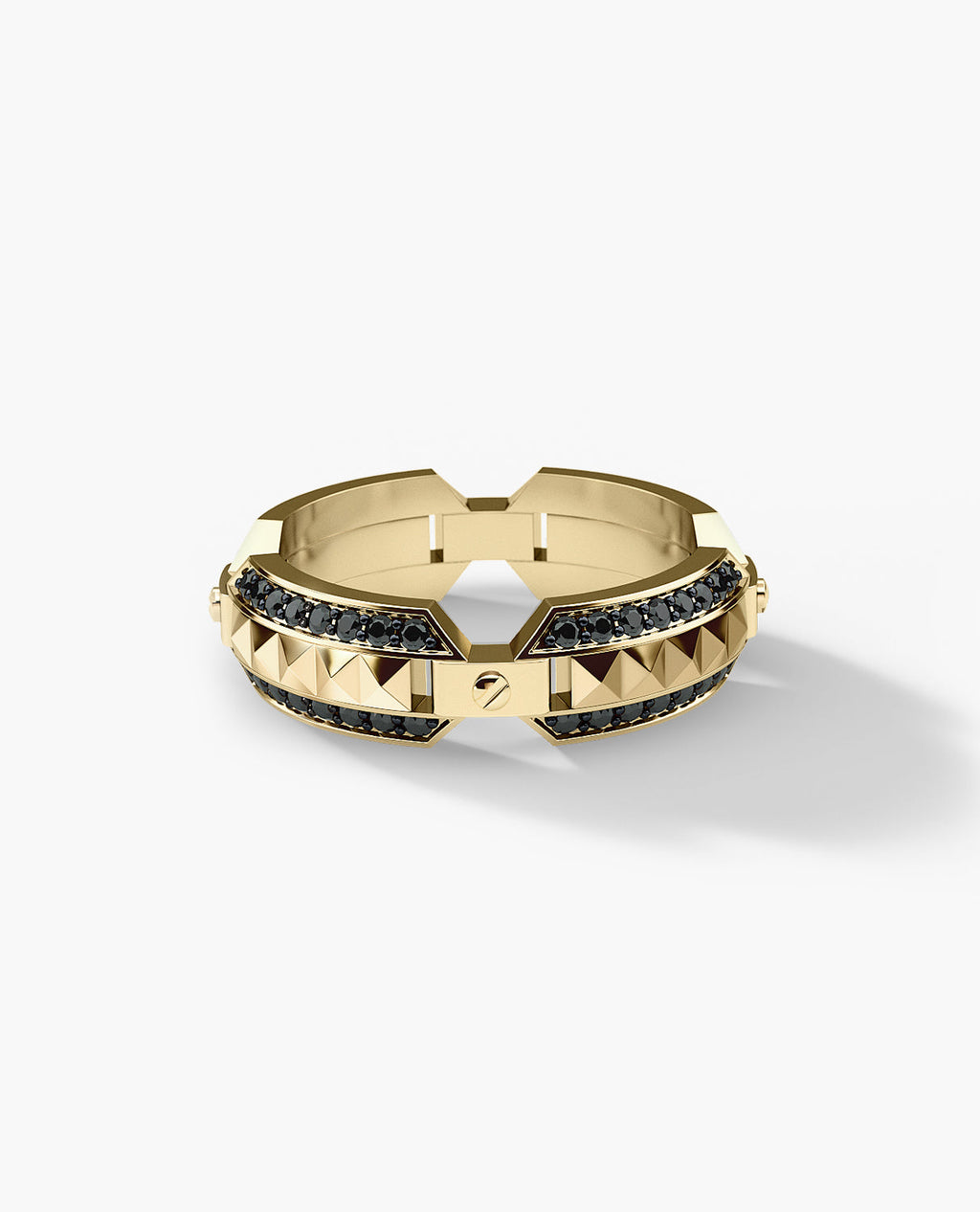 EMINENCE Gold Ring with 0.65ct Black Diamonds