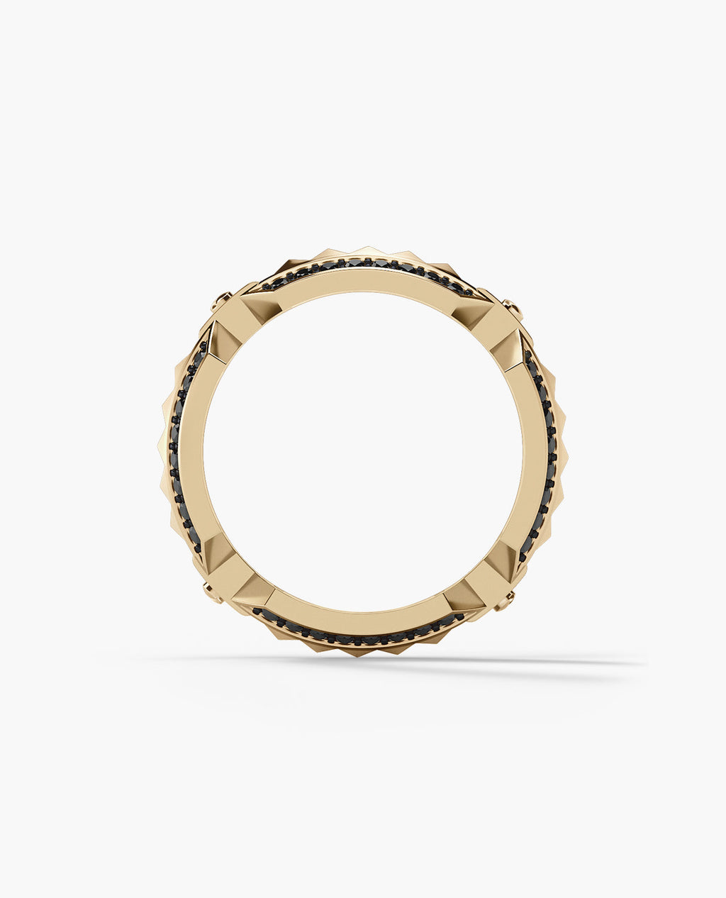 EMINENCE Gold Ring with 0.65ct Black Diamonds