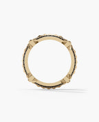 EMINENCE Gold Ring with 0.65ct Black Diamonds