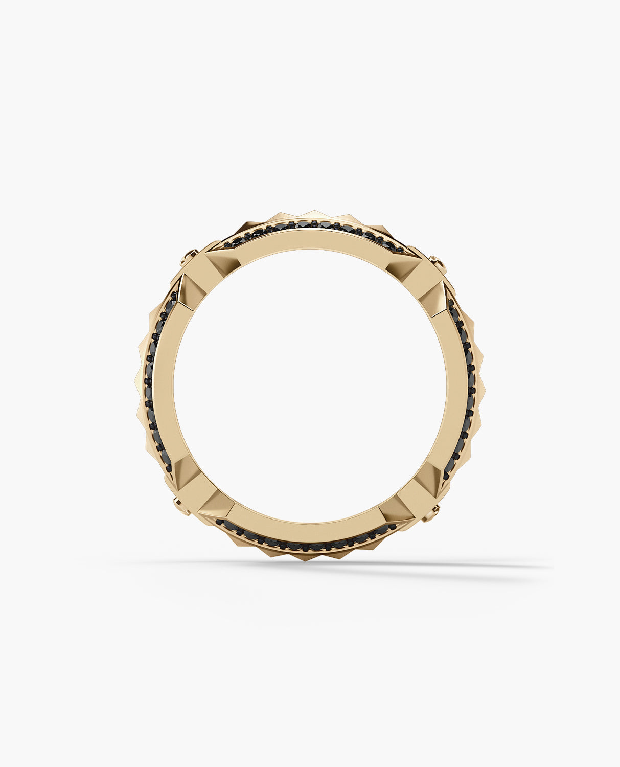 EMINENCE Gold Ring with 0.65ct Black Diamonds