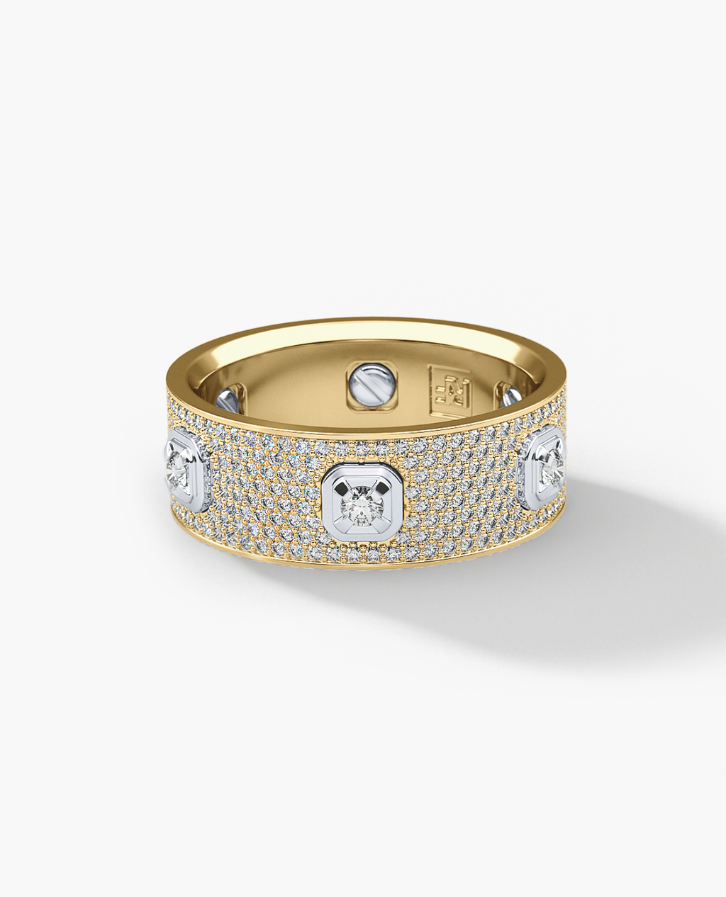 AMADOR Two-Tone Gold Ring with 2.20ct Diamonds