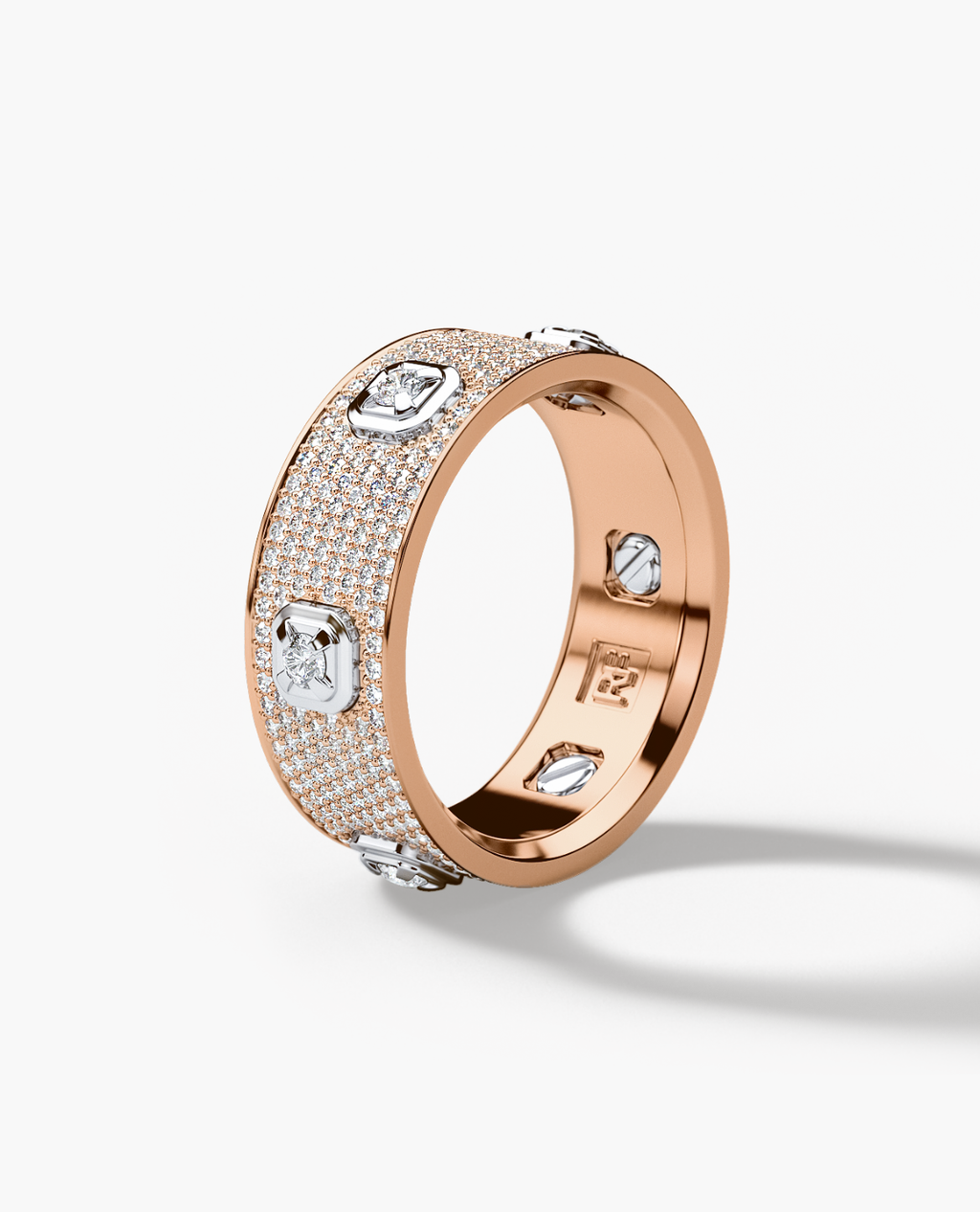 AMADOR Two-Tone Gold Ring with 2.20ct Diamonds