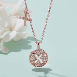 Personalized "X" latter diamond necklace