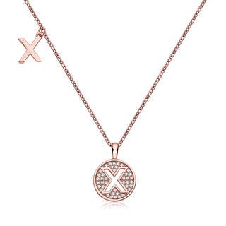 Personalized "X" latter diamond necklace