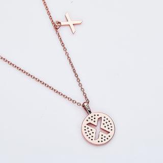 Personalized "X" latter diamond necklace