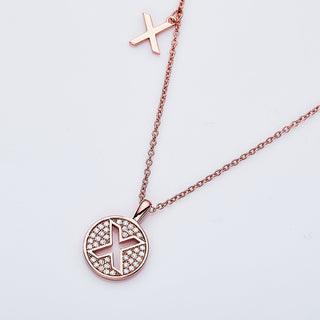 Personalized "X" latter diamond necklace