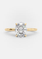 1.50 CT Oval Cut Moissanite Solitaire Style Engagement Ring