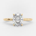 1.50 CT Oval Cut Moissanite Solitaire Style Engagement Ring