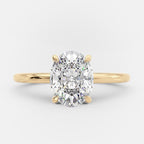 1.50 CT Oval Cut Moissanite Solitaire Style Engagement Ring