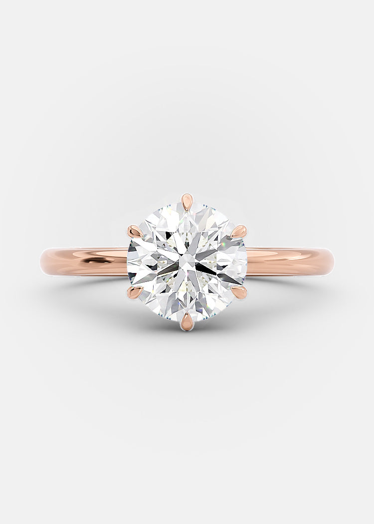 1.51 CT Round Moissanite Solitaire Engagement Ring