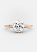 1.51 CT Round Moissanite Solitaire Engagement Ring