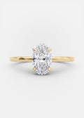1.70 CT Oval Moissanite Solitaire Engagement Ring