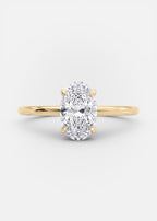 1.70 CT Oval Moissanite Solitaire Engagement Ring