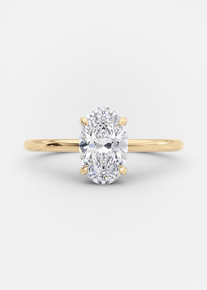 1.70 CT Oval Moissanite Solitaire Engagement Ring