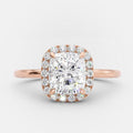 1.50 CT Cushion Cut Moissanite Halo Style Engagement Ring