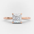 1.02 CT Princess Cut Solitaire Moissanite Engagement Ring