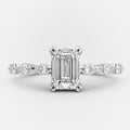 1.0 CT Emerald Cut Solitaire Dainty Moissanite Engagement Ring