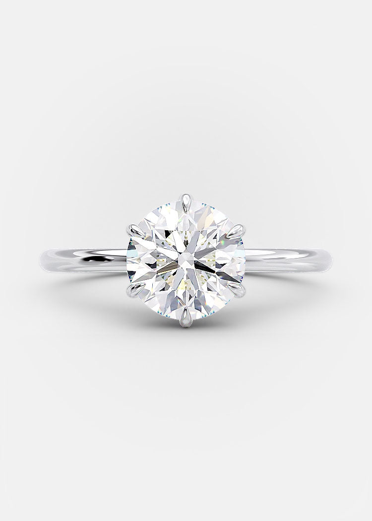 1.50 CT Round Brilliant Cut Moissanite Solitaire Engagement Ring