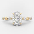1.50 - 3.50 CT Elongated Oval Solitaire Dainty style  Moissanite Engagement Ring