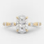 1.50 - 3.50 CT Elongated Oval Solitaire Dainty style  Moissanite Engagement Ring