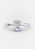 1.0 CT Oval Cut Moissanite Solitaire Style Engagement Ring