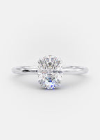 1.0 CT Oval Cut Moissanite Solitaire Style Engagement Ring