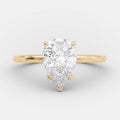 1.31 CT Pear Cut Moissanite Solitaire Diamond Engagement Ring
