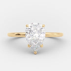 1.31 CT Pear Cut Moissanite Solitaire Diamond Engagement Ring