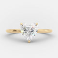 1.0 CT Heart Shape Moissanite Solitaire Diamond Engagement Ring