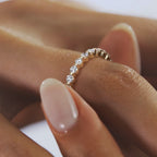 1.40CT Round Cut Moissanite Full Eternity Prong Wedding Band
