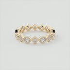 1.30CT Oval & Princess Moissanite Bezel Full Eternity Wedding Band