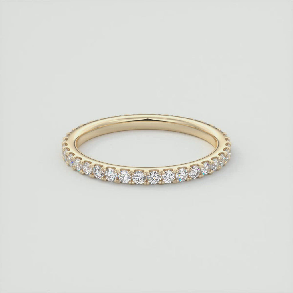 1.40CT Round Brilliant Cut Moissanite Full Eternity Unique Wedding Band