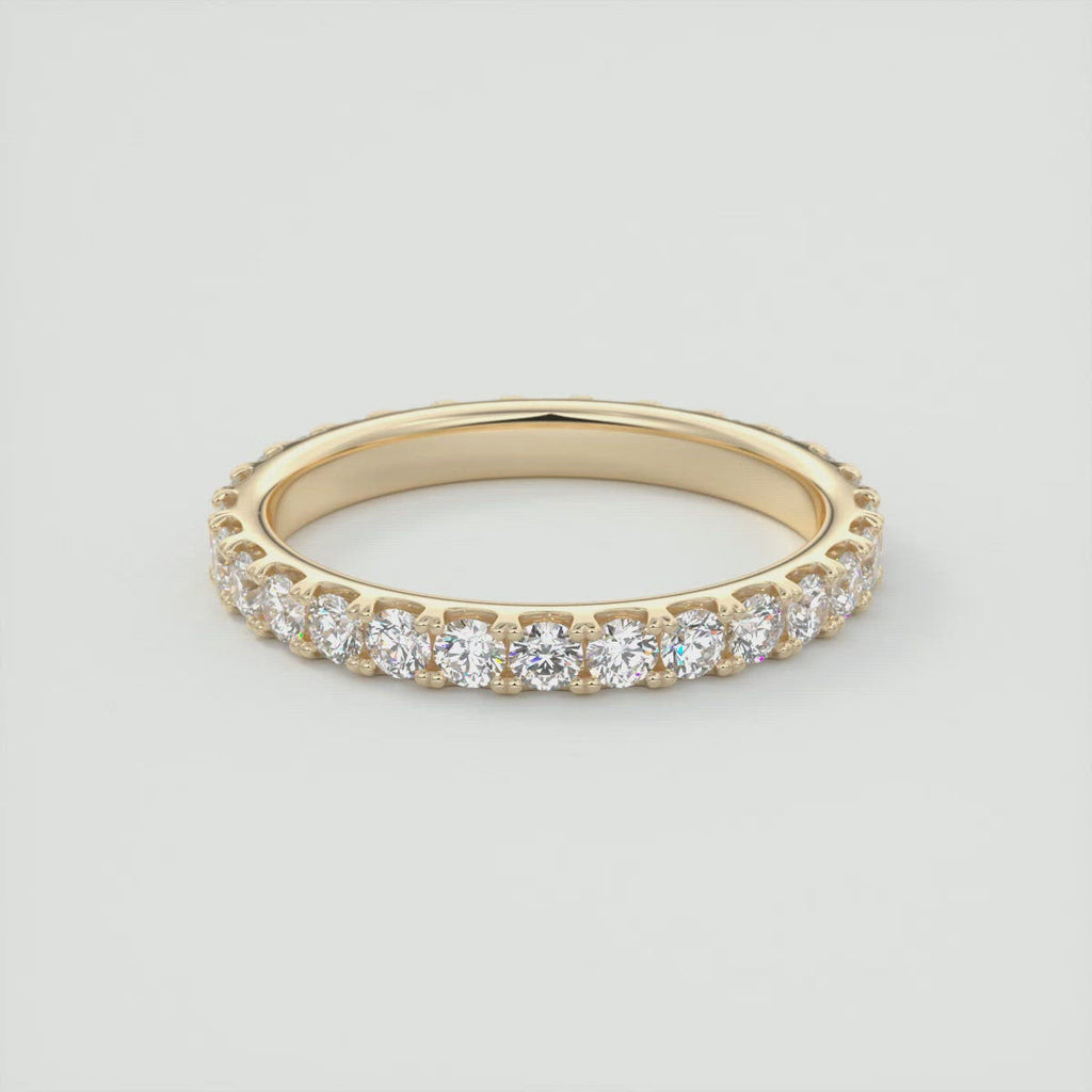 1.65CT Round Brilliant Cut Moissanite Full Eternity Wedding Band