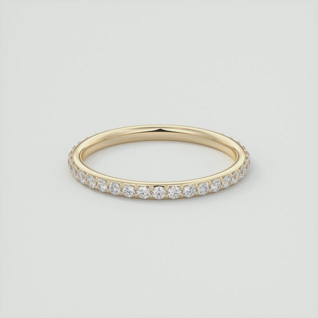 0.60CT Round Brilliant Cut Moissanite Full Eternity Unique Wedding Band