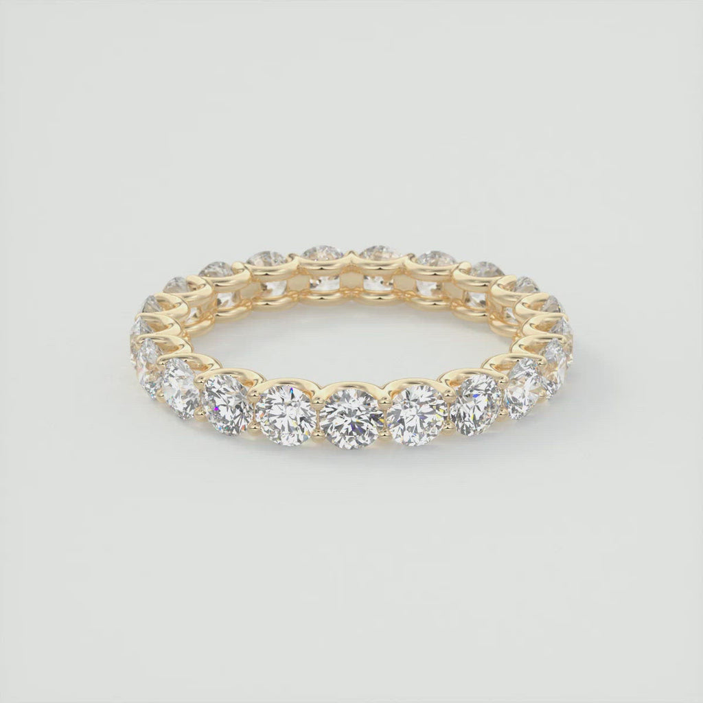 2.50CT Round Cut Moissanite Full Eternity Prong Unique Wedding Band