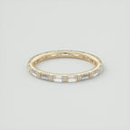 1.30CT Baguette Moissanite Full Eternity Unique Wedding Band