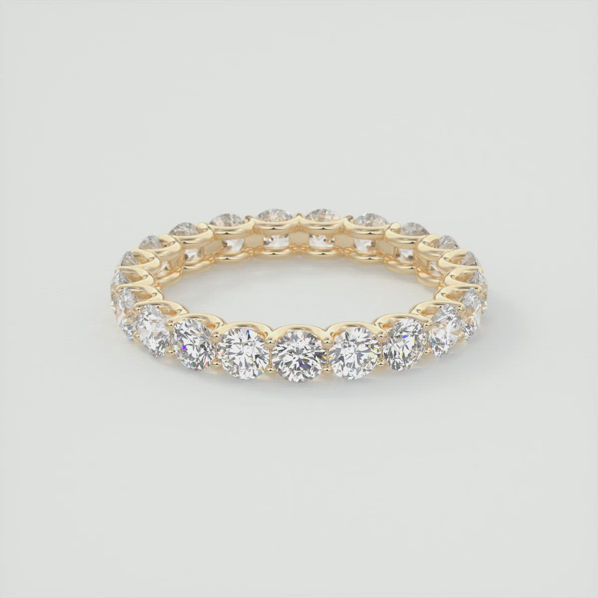 2.50CT Round Cut Moissanite Full Eternity Prong Unique Wedding Band