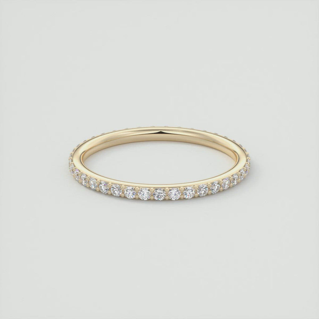 0.75CT Round Brilliant Cut Moissanite Full Eternity Wedding Band