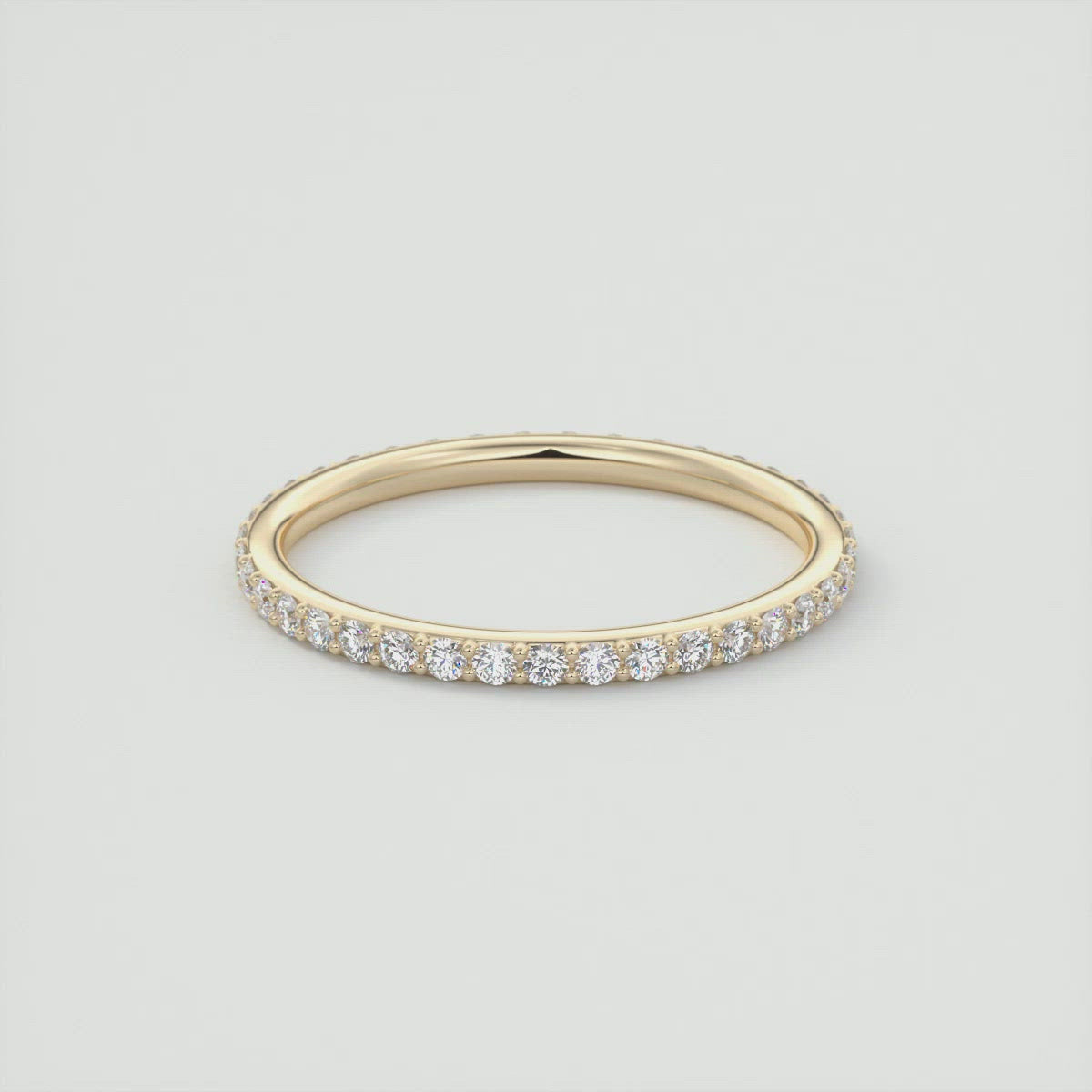 0.75CT Round Brilliant Cut Moissanite Full Eternity Wedding Band