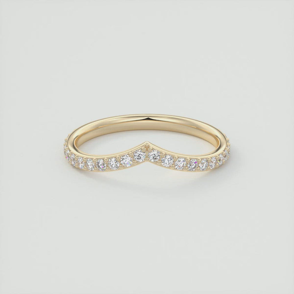 0.80CT Round Curved Full Eternity Unique Wedding Band